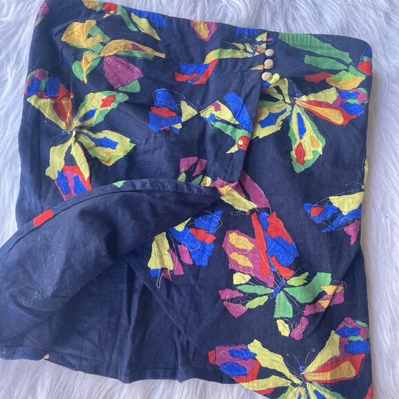 Anthropologie Edme & Esyllte Tube Top Sz XS 0 Butterfly/Bird Colorful Summer Fun - Picture 3 of 8